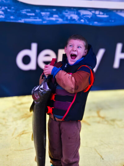 Kid Being Intense about fish